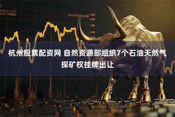 杭州股票配资网 自然资源部组织7个石油天然气探矿权挂牌出让